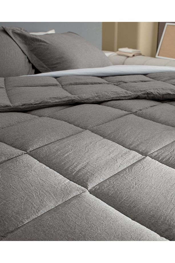 Meleni Tek Kişilik Comforter Set - Kahverengi - 2