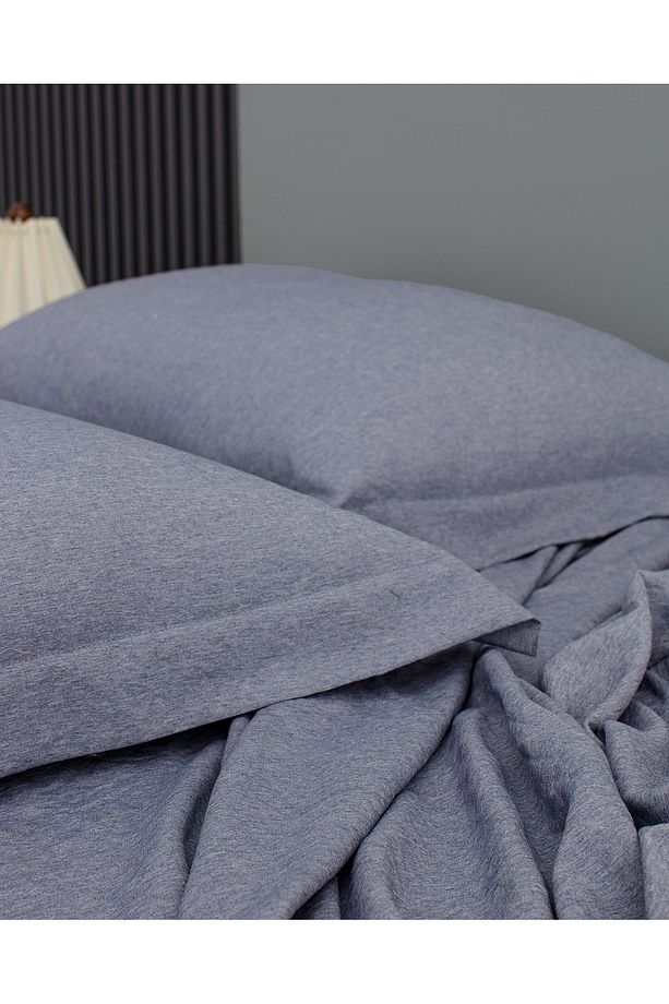 Meleni Tek Kişilik Comforter Set - İndigo - 6