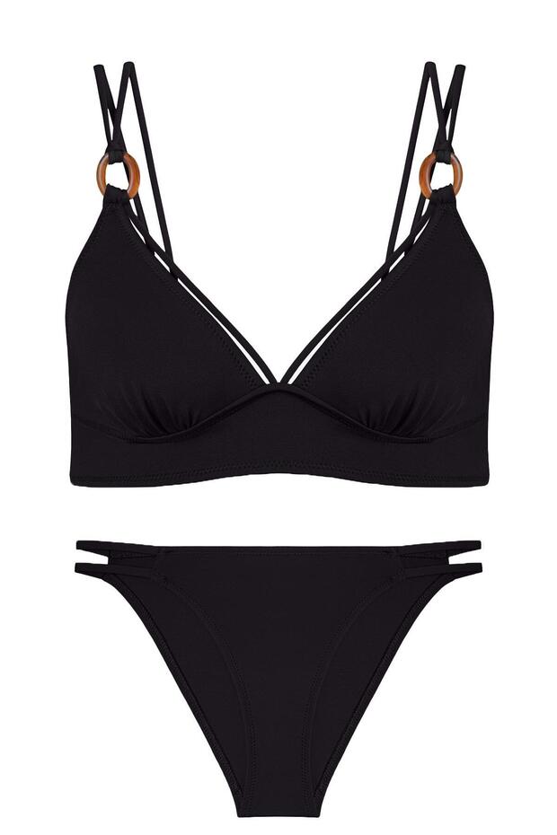 طقم بيكيني شوليه أسود - 7