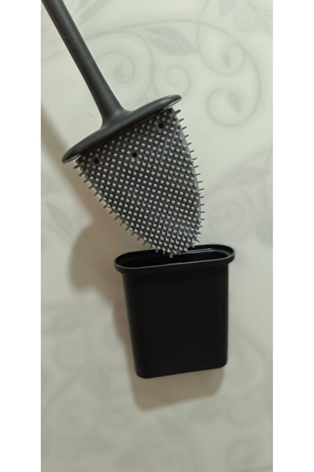 Silikon Duvara Yapışan Bükülebilir Pratik Silikon Wc Klozet ve Tuvalet Fırçası - 4