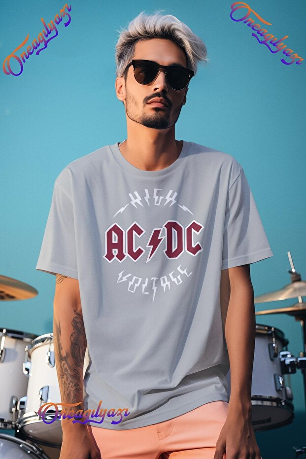 Ac Dc Printed Oversize T-Shirt