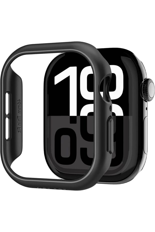 Thin Fit designed for Apple Watch Series 10 (46mm) Case Cover (2024) - Black