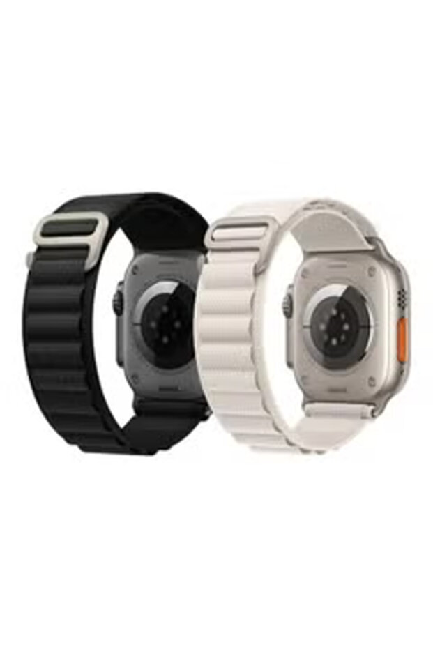 عبوتان من حزام Alpine Loop من النايلون الرياضي المنسوج لساعة Apple Watch متوافق مع سلسلة iWatch