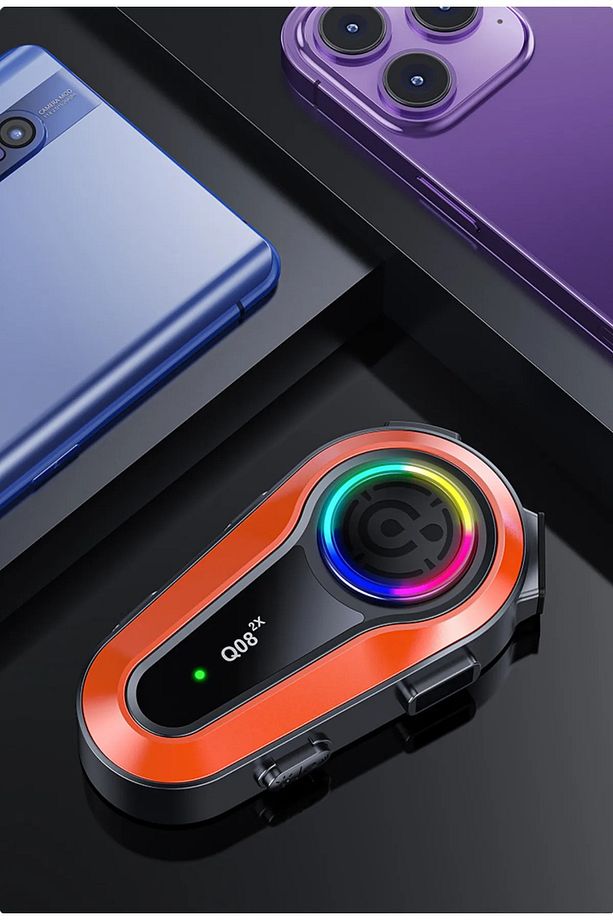 Motorsiklet Kask Interkom Kulaklık RGB Işık FM Radyo Bluetooth 5.0 Çift Telefon Bağlantı 2X Intercom - 6