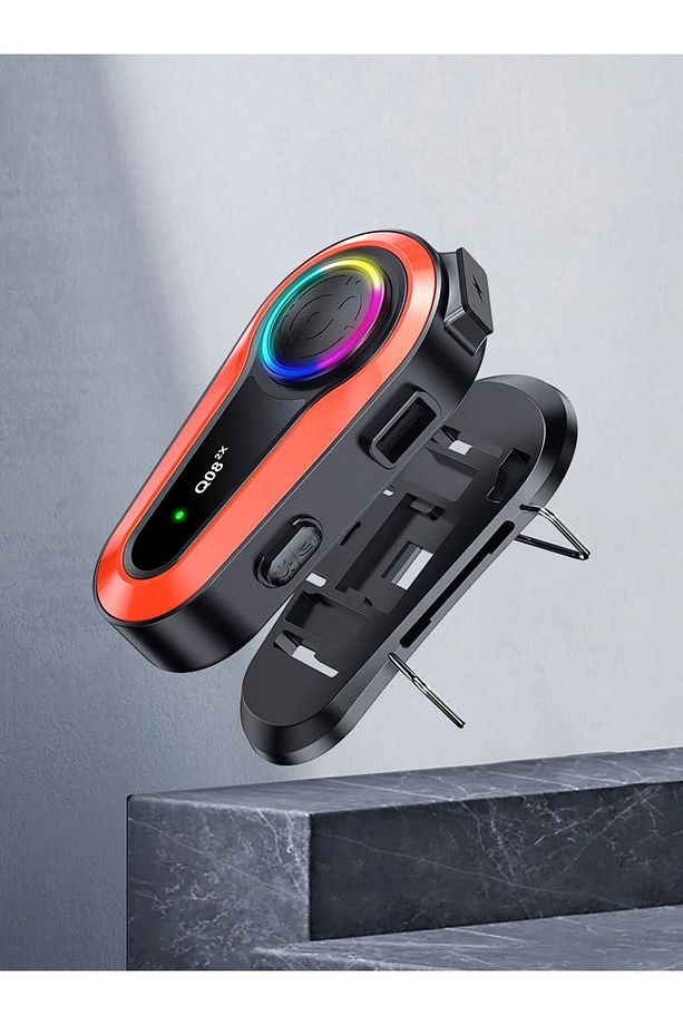 Motorsiklet Kask Interkom Kulaklık RGB Işık FM Radyo Bluetooth 5.0 Çift Telefon Bağlantı 2X Intercom - 5