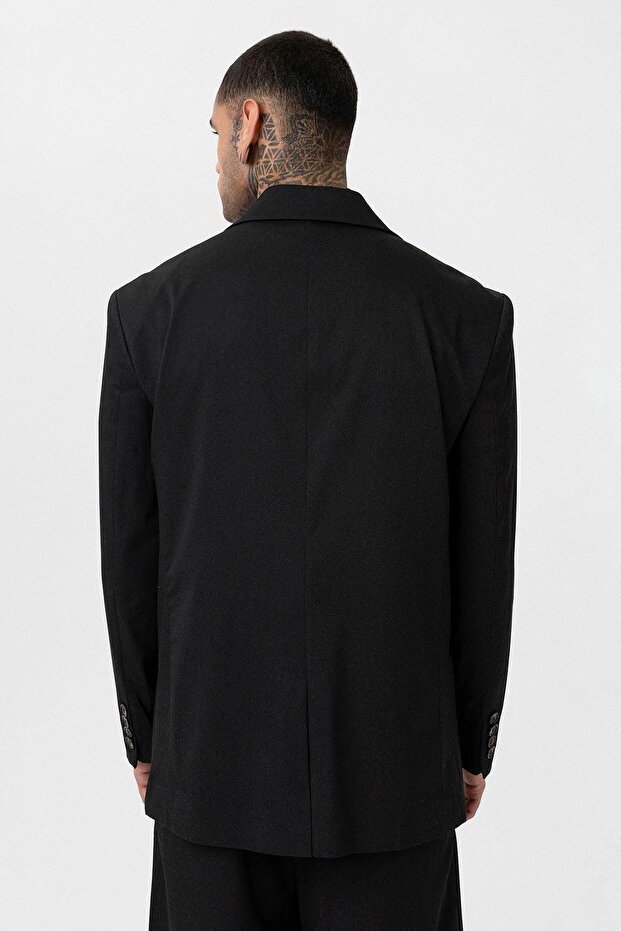 Oversize Blazer Ceket Siyah - 6