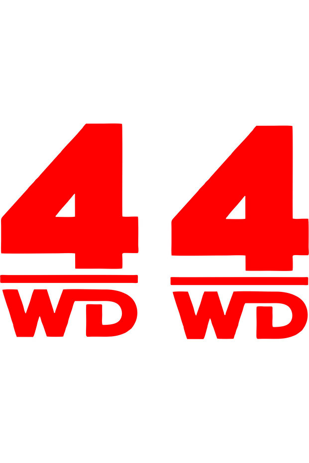 ملصق سيارة 4wd (5,5x8,5 سم 2 قطعة)