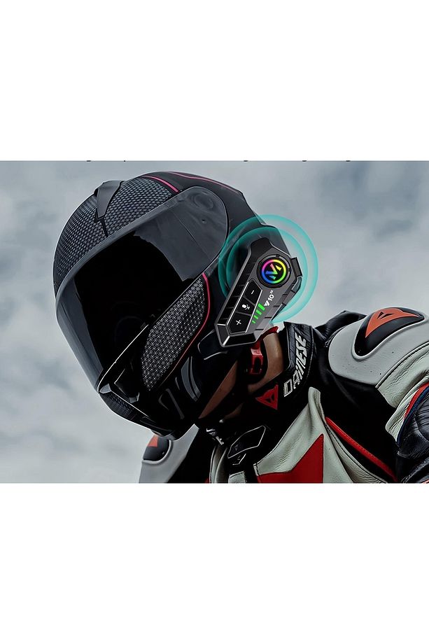 Bluetooth Motosiklet Intercom Kask Kulaklığı 2000 Mah Su Geçirmez Kask Kulaklık - 6
