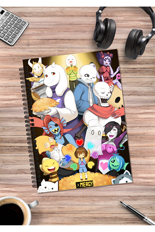 Undertale Frisk Sans Anime Spiral Notebook A5 (50 Sheets)