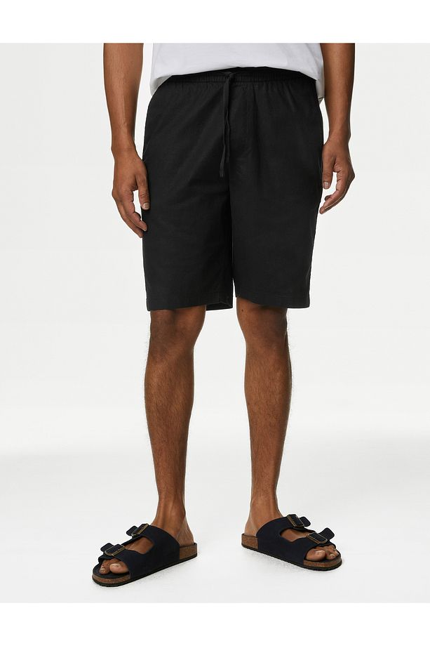 Regular Fit Keten Şort - 4