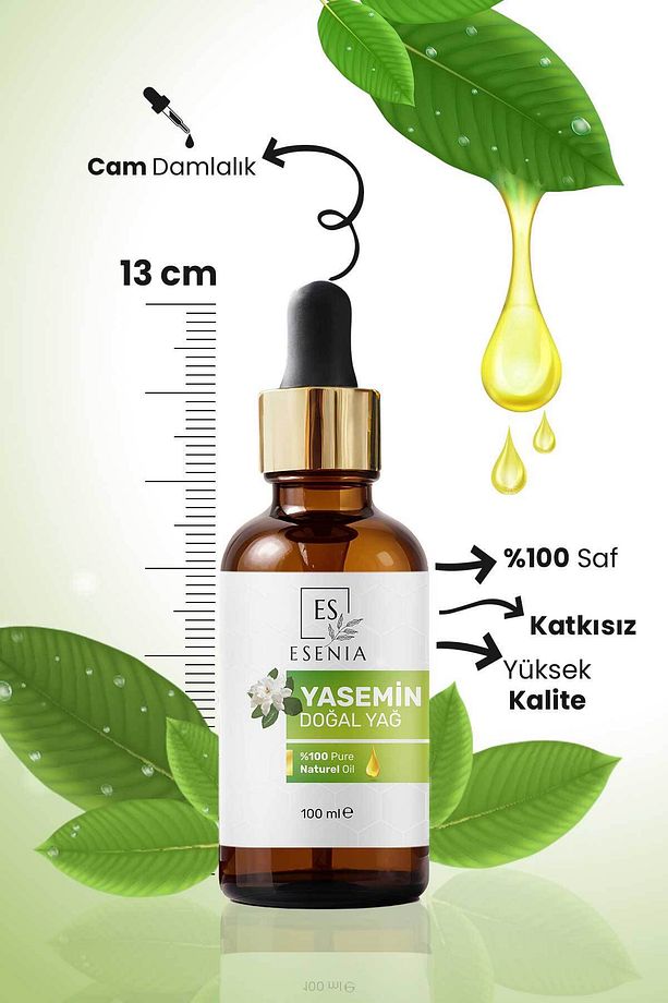 Yasemin Yağı %100 Saf ve Doğal Bitkisel Uçucu Yağ Jasmine Essential Oil 100ML - 3