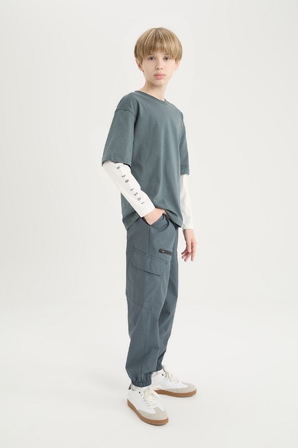 Erkek Çocuk Lastikli Paça Cepli Paraşüt Pantolon D8526a825sp - 3