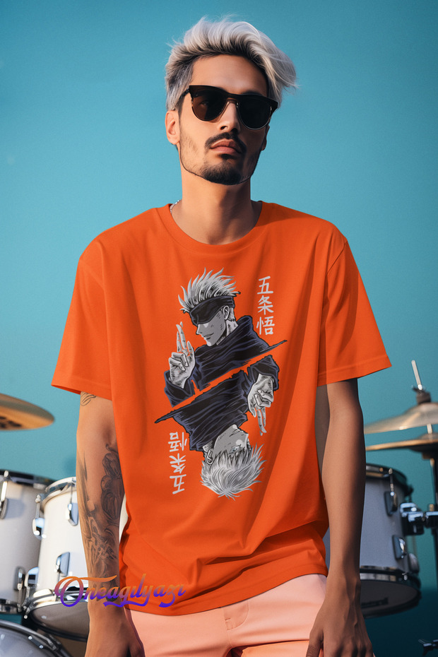 Jujutsu Kaisen Anime Printed Oversize T-Shirt
