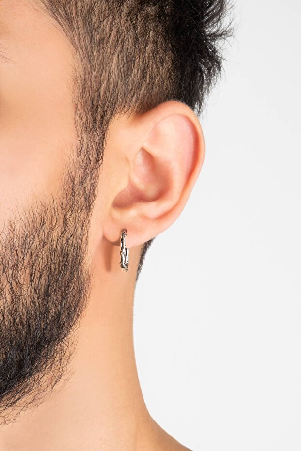 Phantom Gümüş Erkek Küpe - 3