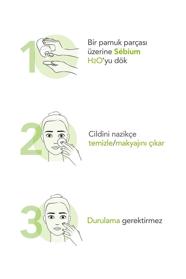 Sebium H2O Karma, Yağlı ve Akne Eğilimli Ciltler için Micellar Makyaj Temizleme Suyu 500 ml - 5