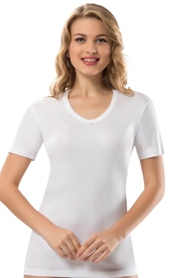 Erdem White Ribbed T-shirt 2101