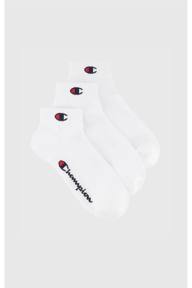 Basics 3pk Quarter Socks Beyaz Unisex Çorap - 1