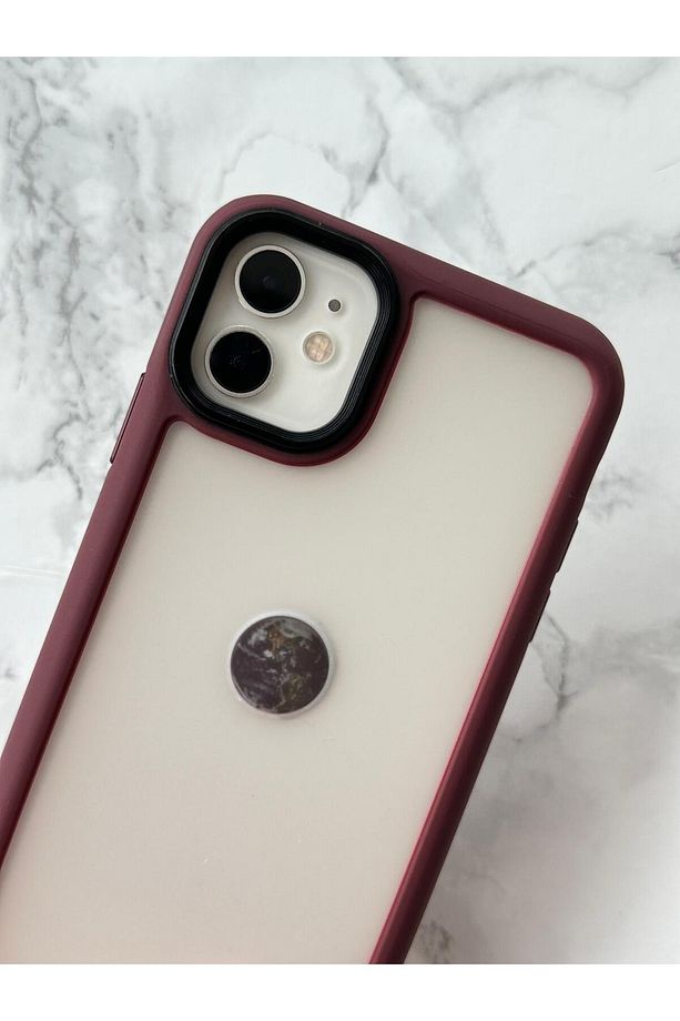 iPhone 11 Uyumlu Kamera Çıkıntılı Arkası Buzlu Bağımsız Tuşlu Tiger Kılıf - 4