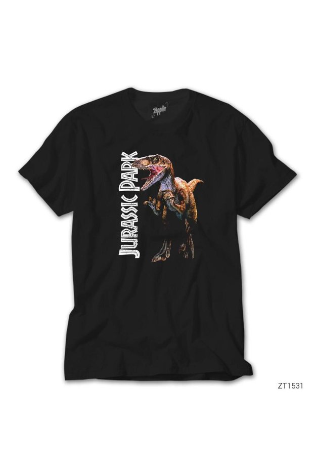 Μαύρο μπλουζάκι Jurassic Park Raptor