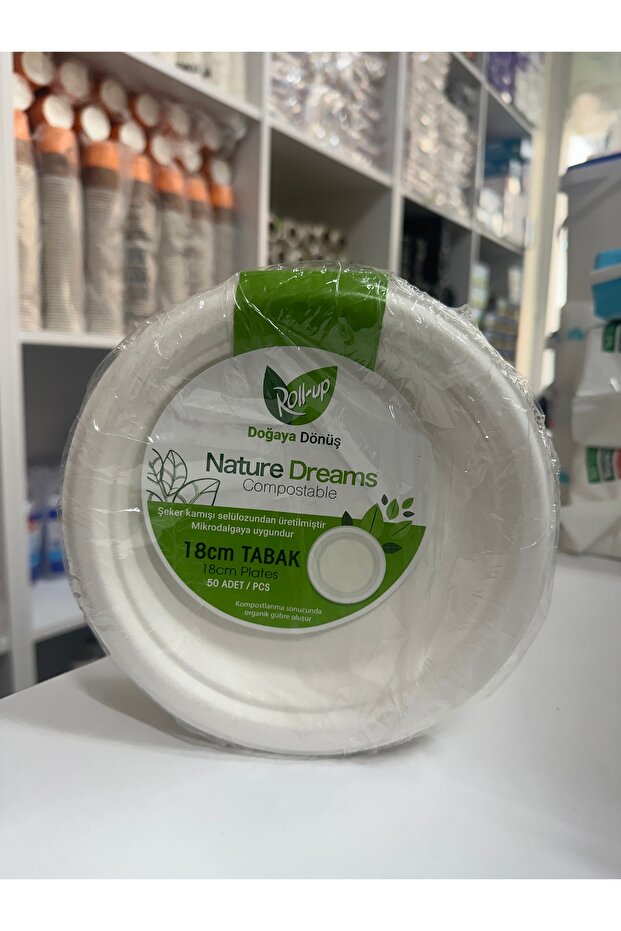 NATURE 18CM EKOLOJİK TEK KULLANIMLIK KARTON TABAK - 1
