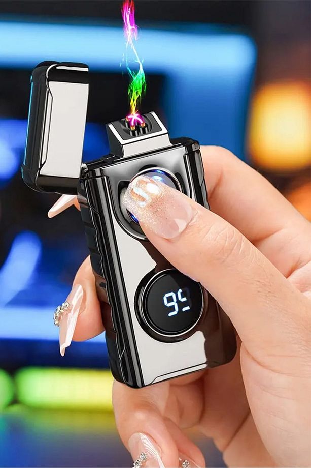 K17 USB Şarjlı 2 Arc Alevsiz Çakmak -New Style - 5