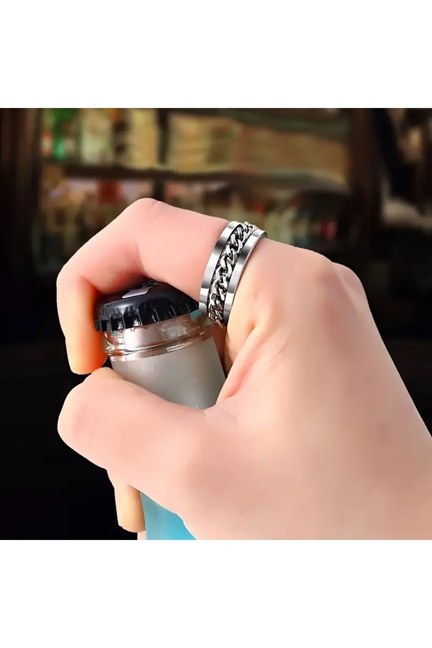 PANASH Erkekler için 8mm Titanyum Çelik Yüzük - 8