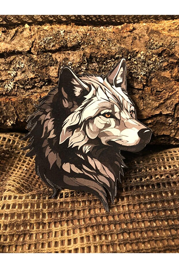 White Wolf Patch/Peç/Arma (9 x 7,5cm) - 1