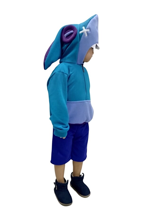 Cosplay Leon Shark Costume with Hood