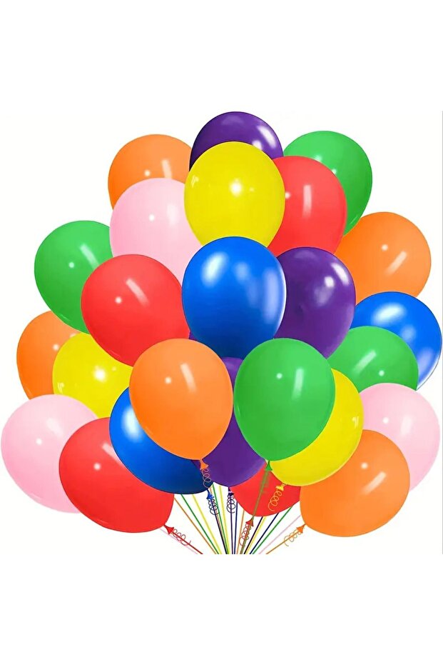 50 Pcs Mixed Latex Color Balloons
