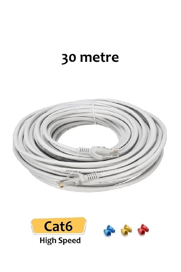 Ethernet İnternet Kablosu Utp Patch Kablo High Speed (30 Metre) - 1