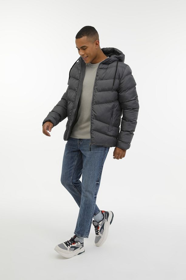 ML MARIO COAT 2SN541 3PR Antrasit Erkek Kısa Kaban - 3