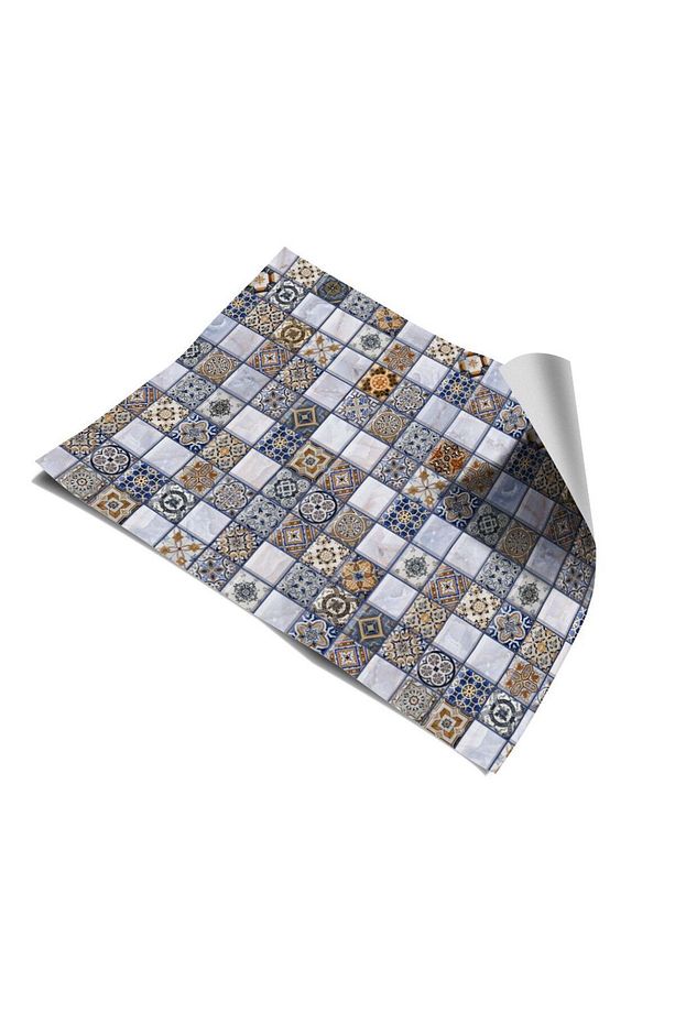 Mutfak Tezgah Arası Kendinden Yapışkanlı Folyo Kaplama Mozaik Desen 60cmx100cm - 6