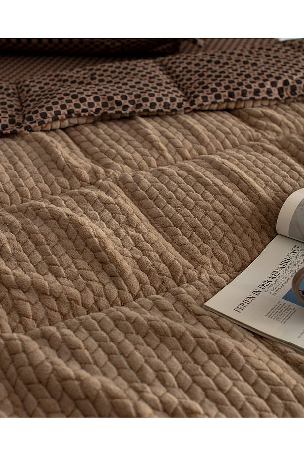 Vincent Tek Kişilik Wellsoft Comforter Set - Bej - 3