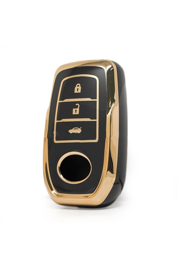 For Toyota New Case Chr C-Hr Camry Corolla Cross Yaris Cross Prius Rav4 Key Case Cover Black Gold Color