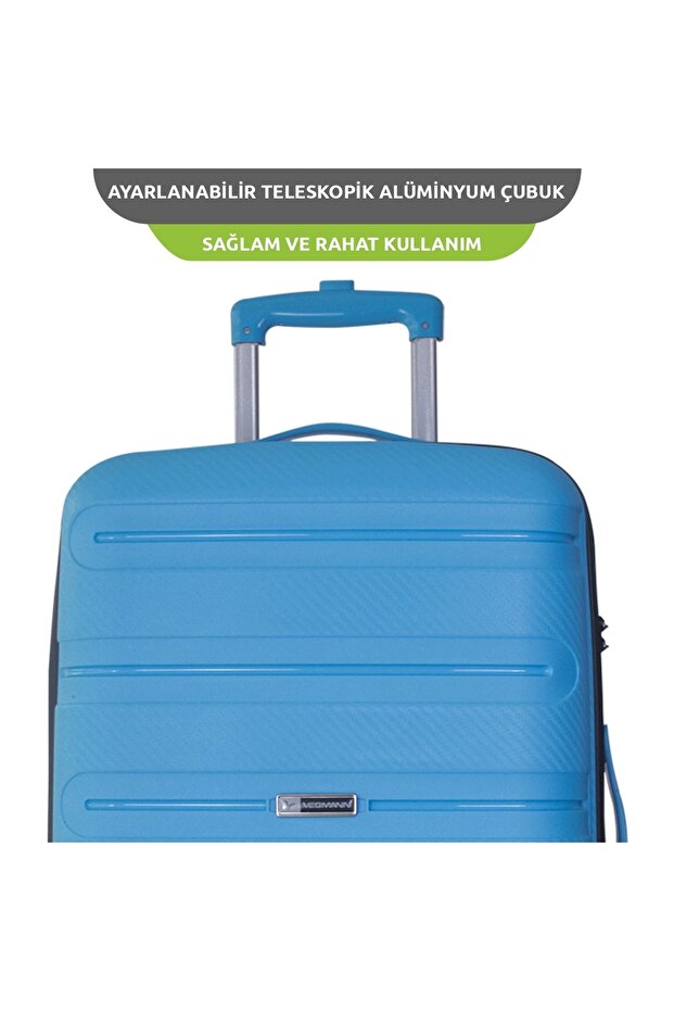 Polipropilen (PP) Atlas Mavi Kabin Boy Valiz - 2