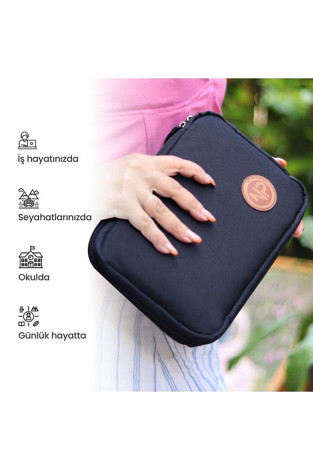 Array Kablo, Makyaj Ve Aksesuar Organizer Çantası-siyah - 6