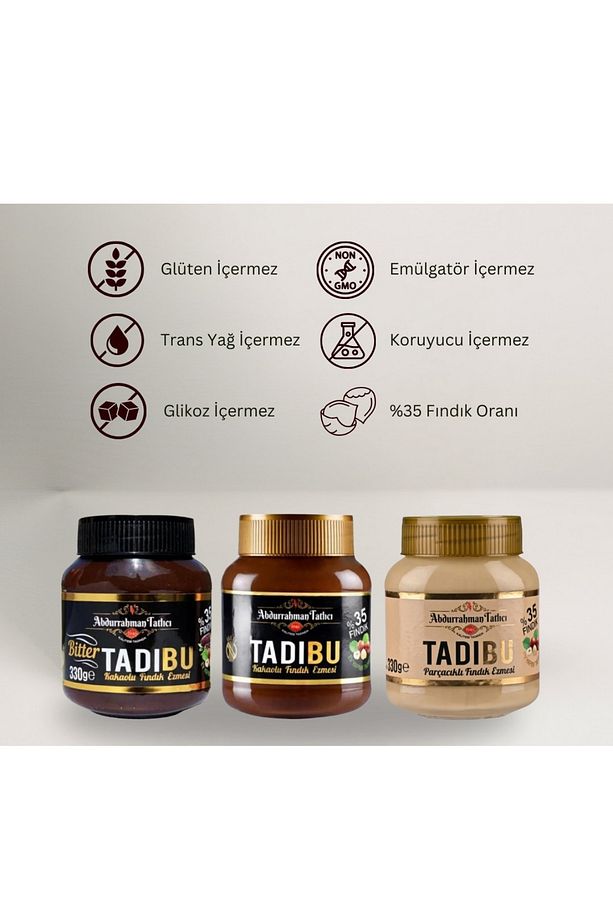 Abdurrahman Tatlıcı Tadıbu 330 gr+ Nuttlife Parçacıklı Fındık Kreması 330 gr - 2