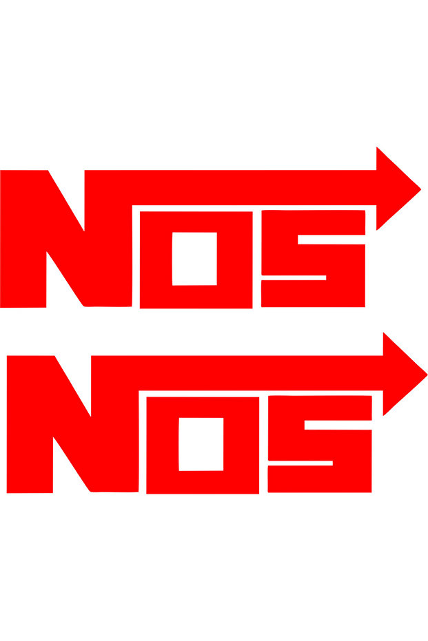 ملصق سيارة مرآة NOS (15 × 6 سم يمين يسار)
