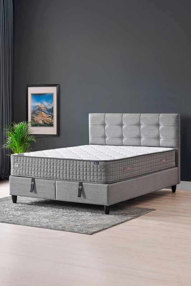 AE-7809 Mimoza Çift Kişilik Yatak Özel Paket Yaylı, Full Ortopedik, Antibakteriyel Kumaş - 2