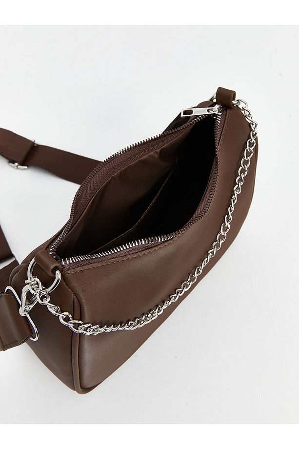 LCW ACCESSORIES Kahverengi Zincir Detaylı Kadın El Çantası - 3