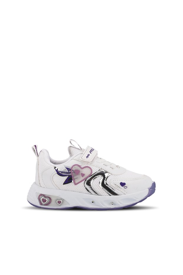 Paolino in girl's sneaker shoes white / purple