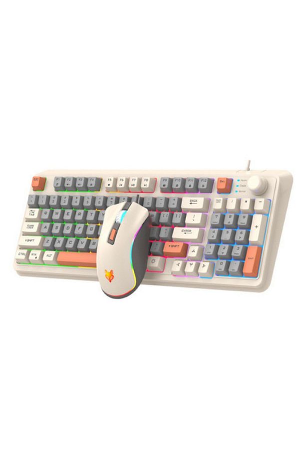 K820 Klavye Led Işıklı Modlu Oyuncu Klavye Mouse Seti Usb Girişli Kablolu - 1