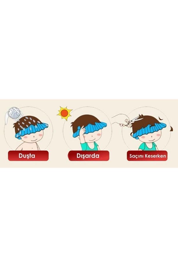 Bebek Banyo Şampuan Siperi Şapkası Köpük Siperlik Pembe - 2