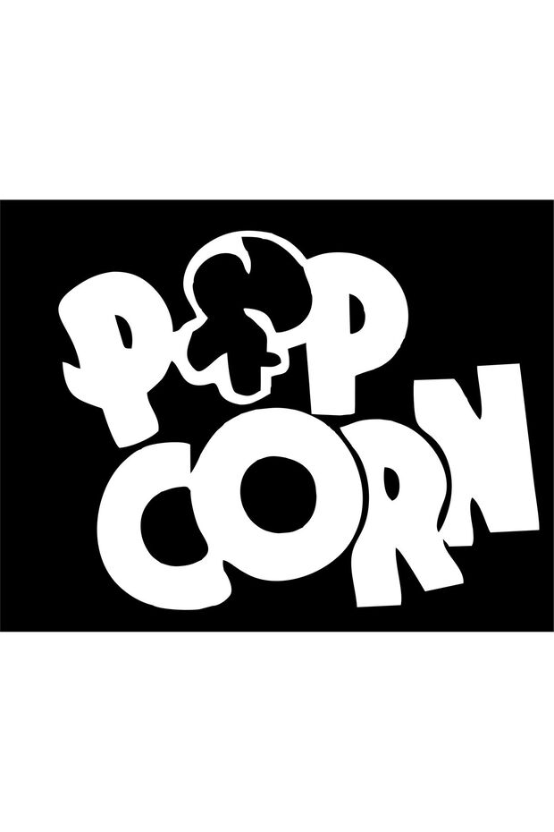 Pop Corn Car Sticker(20X16Cm)