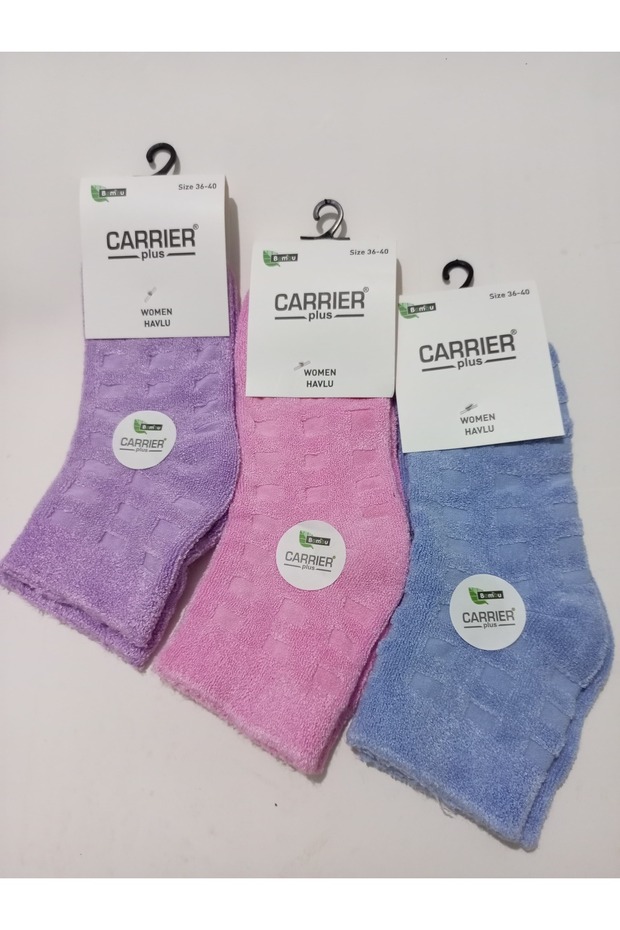 Women's Bamboo Slipper Towel Nylon-Free Socks 3-Piece