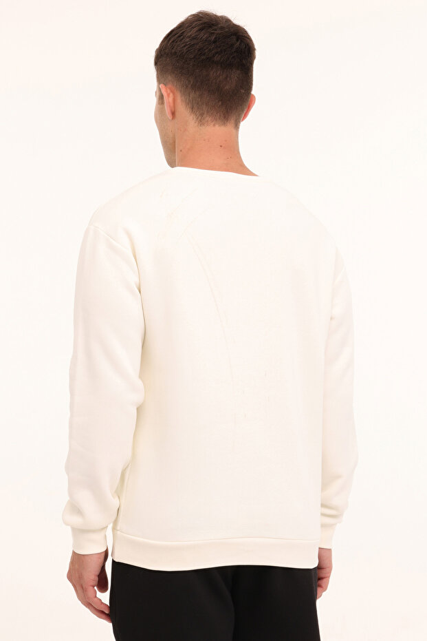 MB SN390 C SW 4PR Ekru Erkek Sweatshirt - 2