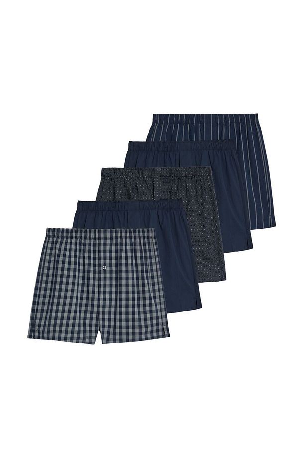 Saf Pamuklu 5'li Dokuma Boxer Seti - 4
