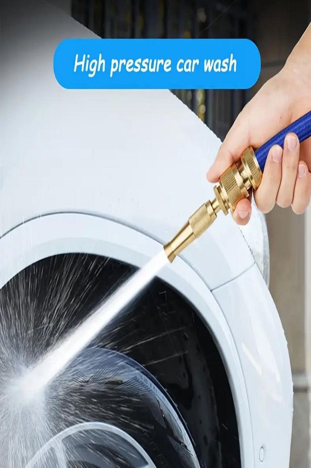 Iron Yüksek Basınçlı Ayarlanabilir Bahçe Sulama Püskürtme Tabancası Hızlı Araba Yıkama Hortum Ucu - 5