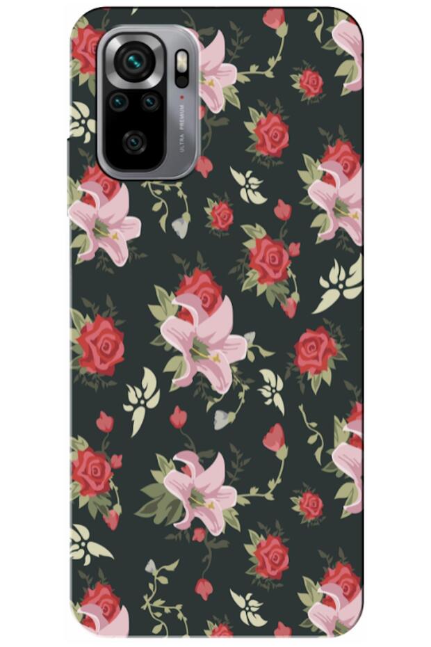 Xiaomi Redmi Note 10 Compatible Case Spring Flowers 1 Silicone Case (Printed)
