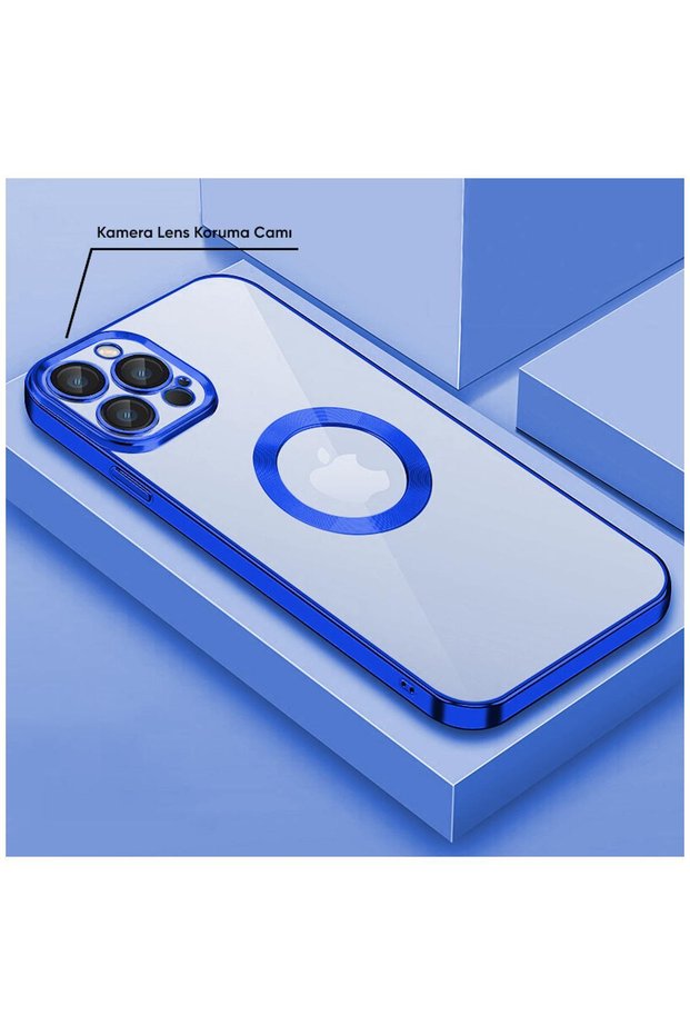 Apple iPhone 14 Pro Max Compatible Case Glint Silicone Case Blue